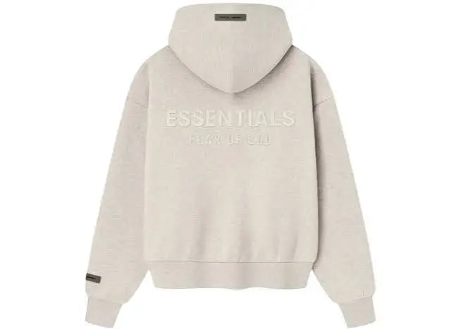 Hoodie Essentials Zipper Heather Stone Ss26