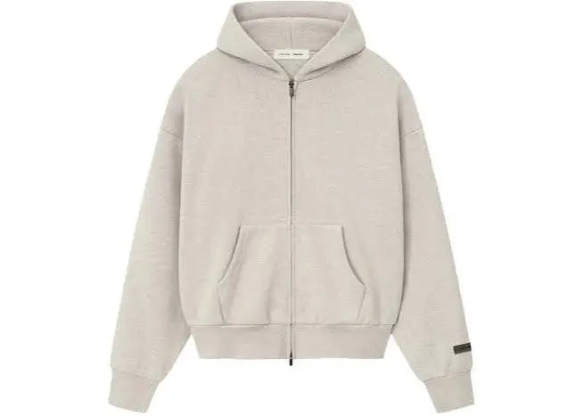 Hoodie Essentials Zipper Heather Stone Ss26