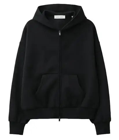 Hoodie Essentials Zipper Jet Black Ss26