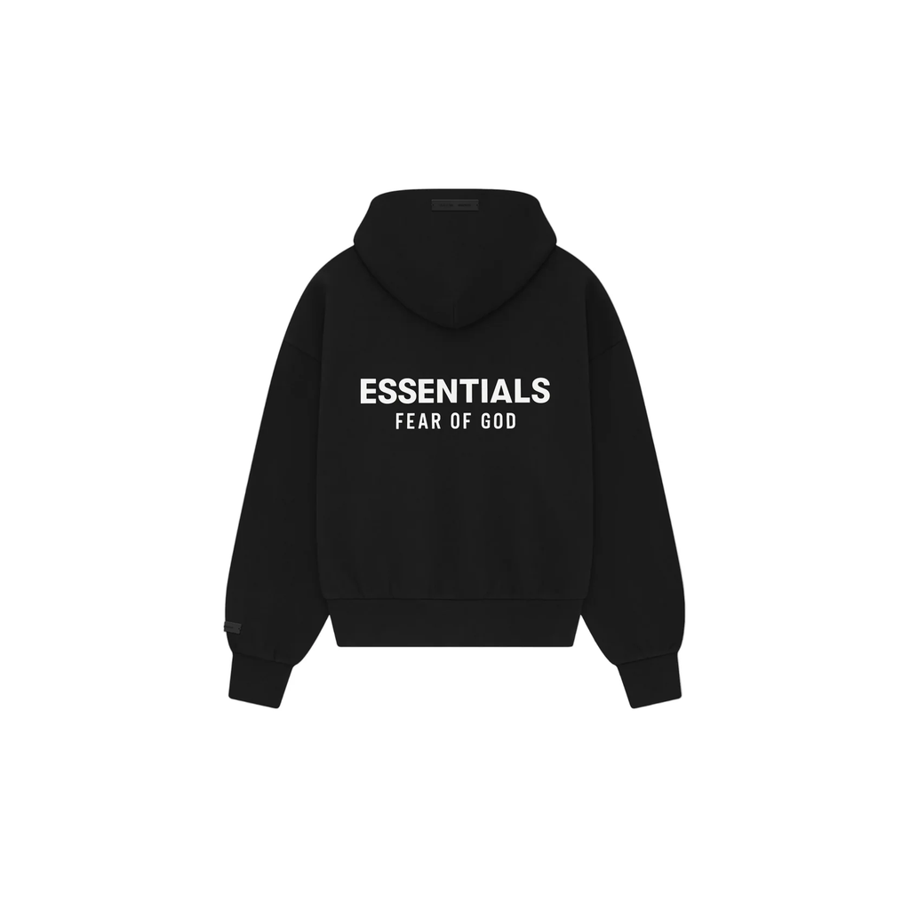 Hoodie Essentials Zipper Jet Black Ss24